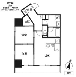 THE天神シティの物件間取画像